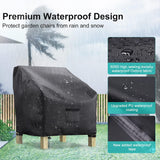 Darrahopens Furniture > Outdoor > Outdoor Furniture Accessories Waterproof Garden Furniture Covers 2-Pack, Large 600D Heavy Duty Oxford Fabric Chair Covers for Lounge Chairs with Deep Seat