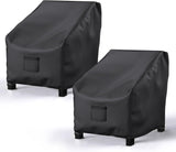 Darrahopens Furniture > Outdoor > Outdoor Furniture Accessories Waterproof Garden Furniture Covers 2-Pack, Large 600D Heavy Duty Oxford Fabric Chair Covers for Lounge Chairs with Deep Seat