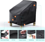 Darrahopens Furniture > Outdoor > Outdoor Furniture Accessories Waterproof Garden Furniture Covers 2-Pack, Large 600D Heavy Duty Oxford Fabric Chair Covers for Lounge Chairs with Deep Seat