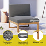 Darrahopens Furniture > Outdoor > Outdoor Sofas & Lounge Sets Gardeon 4-Piece Outdoor Sofa Set Wooden Couch Lounge Setting 5PCS