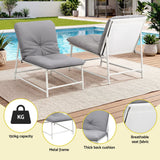 Darrahopens Furniture > Outdoor > Outdoor Sofas & Lounge Sets Gardeon 5-Piece Outdoor Sofa Set with Cushions table and Chairs White In Australia - Darrahopens