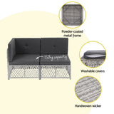 Darrahopens Furniture > Outdoor > Outdoor Sofas & Lounge Sets Gardeon 6 Seater Outdoor Sofa Set 7PCS Table Chair Set Garden Rattan Patio Furniture