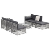 Darrahopens Furniture > Outdoor > Outdoor Sofas & Lounge Sets Gardeon 6 Seater Outdoor Sofa Set 7PCS Table Chair Set Garden Rattan Patio Furniture