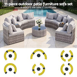 Darrahopens Furniture > Outdoor > Outdoor Sofas & Lounge Sets Gardeon 8 Seater Outdoor Sofa Set 11PCS Table Chair Set Garden Rattan Furniture In Australia - Darrahopens
