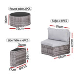 Darrahopens Furniture > Outdoor > Outdoor Sofas & Lounge Sets Gardeon 8 Seater Outdoor Sofa Set 14PCS Table Chair Set Rattan Patio Furniture In Australia - Darrahopens