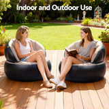 Darrahopens Furniture > Outdoor > Outdoor Sofas & Lounge Sets Gardeon Inflatable Chair Blow Up Folding Air Chairs Sofa for Camping with Pump