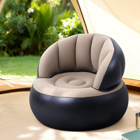 Darrahopens Furniture > Outdoor > Outdoor Sofas & Lounge Sets Gardeon Inflatable Chair Blow Up Folding Air Chairs Sofa for Camping with Pump