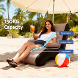 Darrahopens Furniture > Outdoor > Outdoor Sofas & Lounge Sets Gardeon Inflatable Chair Sun Lounger Blow Up Folding Air Chairs Sofa for Camping with Pump