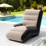 Darrahopens Furniture > Outdoor > Outdoor Sofas & Lounge Sets Gardeon Inflatable Chair Sun Lounger Blow Up Folding Air Chairs Sofa for Camping with Pump
