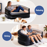 Darrahopens Furniture > Outdoor > Outdoor Sofas & Lounge Sets Gardeon Outdoor Air Sofa Inflatable Couch Two-Seater Lounge Chair with Pump Blow Up Couches for Camping
