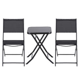Darrahopens Furniture > Outdoor > Outdoor Sofas & Lounge Sets Gardeon Outdoor Bistro Set Folding Table and Chairs Patio Furniture Garden Steel Black