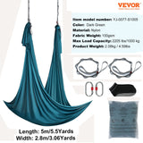 Darrahopens Furniture > Outdoor > Outdoor Sofas & Lounge Sets VEVOR Aerial Yoga Hammock & Swing, 5 m Length Aerial Yoga Starter Kit with 100gsm Nylon Fabric, Full Rigging Hardware & Easy Set-up Guide, Antigravity Flying for All Levels Fitness Bodybuilding, Green