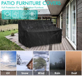 Darrahopens Furniture > Outdoor > Outdoor Sofas & Lounge Sets Waterproof 4-Seater Outdoor Sofa Cover, Heavy Duty Deep Lounge with Air Vent for Garden Furniture