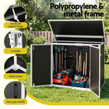 Darrahopens Furniture > Outdoor > Outdoor Storage Boxes Gardeon 1070L Outdoor Storage Box Garden Shed Lockable Cabinet Tool Organizer Dark Grey In Australia - Darrahopens