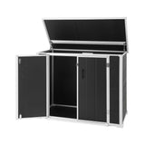 Darrahopens Furniture > Outdoor > Outdoor Storage Boxes Gardeon 1070L Outdoor Storage Box Garden Shed Lockable Cabinet Tool Organizer Dark Grey In Australia - Darrahopens