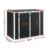 Darrahopens Furniture > Outdoor > Outdoor Storage Boxes Gardeon 1070L Outdoor Storage Box Garden Shed Lockable Cabinet Tool Organizer Dark Grey In Australia - Darrahopens