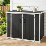 Darrahopens Furniture > Outdoor > Outdoor Storage Boxes Gardeon 1070L Outdoor Storage Box Garden Shed Lockable Cabinet Tool Organizer Dark Grey In Australia - Darrahopens