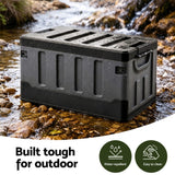 Darrahopens Furniture > Outdoor > Outdoor Storage Boxes Gardeon Collapsible Outdoor Storage Box 60L Stackable Folding Camping Organizer Black