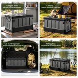 Darrahopens Furniture > Outdoor > Outdoor Storage Boxes Gardeon Collapsible Outdoor Storage Box 60L Stackable Folding Camping Organizer Black