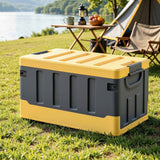 Darrahopens Furniture > Outdoor > Outdoor Storage Boxes Gardeon Collapsible Outdoor Storage Box 60L Stackable Folding Camping Organizer Yellow