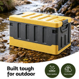 Darrahopens Furniture > Outdoor > Outdoor Storage Boxes Gardeon Collapsible Outdoor Storage Box 60L Stackable Folding Camping Organizer Yellow