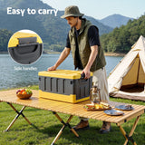 Darrahopens Furniture > Outdoor > Outdoor Storage Boxes Gardeon Collapsible Outdoor Storage Box 60L Stackable Folding Camping Organizer Yellow