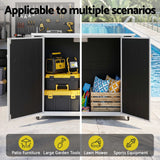 Darrahopens Furniture > Outdoor > Outdoor Storage Boxes Gardeon Outdoor Storage Box 1164L Garden Shed 5 Wheels Lockable Cabinet Tool Organizer Dark Grey In Australia - Darrahopens