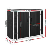Darrahopens Furniture > Outdoor > Outdoor Storage Boxes Gardeon Outdoor Storage Box 1164L Garden Shed 5 Wheels Lockable Cabinet Tool Organizer Dark Grey In Australia - Darrahopens