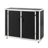 Darrahopens Furniture > Outdoor > Outdoor Storage Boxes Gardeon Outdoor Storage Box 1164L Garden Shed 5 Wheels Lockable Cabinet Tool Organizer Dark Grey In Australia - Darrahopens