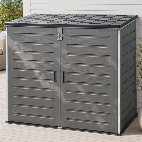 Darrahopens Furniture > Outdoor > Outdoor Storage Boxes Gardeon Outdoor Storage Box 1170L Container Lockable Cabinet Tool Organizer Shed Grey