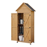 Darrahopens Furniture > Outdoor > Outdoor Storage Boxes Gardeon Outdoor Storage Cabinet Cupboard Tool Organizer Shed Adjustable Natural In Australia - Darrahopens