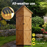 Darrahopens Furniture > Outdoor > Outdoor Storage Boxes Gardeon Outdoor Storage Cabinet Cupboard Tool Organizer Shed Adjustable Natural In Australia - Darrahopens