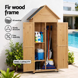 Darrahopens Furniture > Outdoor > Outdoor Storage Boxes Gardeon Outdoor Storage Cabinet Cupboard Tool Organizer Shed Adjustable Natural In Australia - Darrahopens