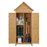 Gardeon Outdoor Storage Cabinet Cupboard Tool Organizer Shed Adjustable Natural In Australia - Darrahopens