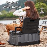 Darrahopens Furniture > Outdoor > Outdoor Tables Folding Storage Box Large Capacity Organizer Collapsible Container for Home Use