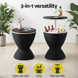 Darrahopens Furniture > Outdoor > Outdoor Tables Gardeon Outdoor Bar Table Portable Ice Bucket Cooler 30L Adjustable Top Black In Australia - Darrahopens