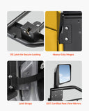 Darrahopens Furniture > Outdoor > Outdoor Tables VEVOR Jeep Tube Doors, 2-Door, Hunting Style Jeep Tubular Door with Heavy-Duty Hinges & OE Latch, Jeep Doors with Rear View Mirrors, Fit for 2018-2024 Jeep Wrangler JL & 2020-2024 Jeep Gladiator JT