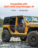 Darrahopens Furniture > Outdoor > Outdoor Tables VEVOR Jeep Tube Doors, 4-Door, Hunting Style Jeep Tubular Door with Heavy-Duty Hinges & OE Latch, Jeep Doors with Rubber Pads & Toughened Steel Tube, Fit for 2007-2018 Jeep Wrangler JK