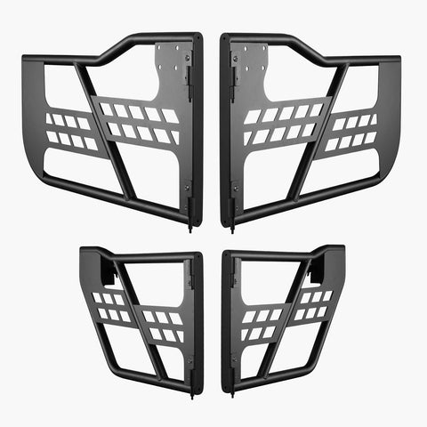 Darrahopens Furniture > Outdoor > Outdoor Tables VEVOR Jeep Tube Doors, 4-Door, Hunting Style Jeep Tubular Door with Heavy-Duty Hinges & OE Latch, Jeep Doors with Rubber Pads & Toughened Steel Tube, Fit for 2007-2018 Jeep Wrangler JK