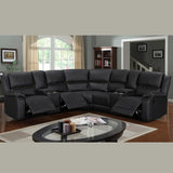 Darrahopens Furniture > Sofas 5 Seater Modular Manual Corner 3 Recliner with 2 cup holder consoles