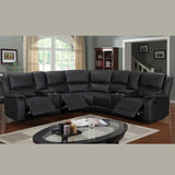 Darrahopens Furniture > Sofas 5 Seater Modular Manual Corner 3 Recliner with 2 cup holder consoles