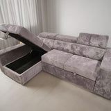 Darrahopens Furniture > Sofas Comfort Sleeper: Stylish Fabric Sofa Bed for Cozy Living Dark Grey - Left