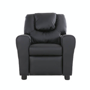Darrahopens Furniture > Sofas Oliver Kids Recliner Chair Sofa Children Lounge Couch PU Armchair - Black