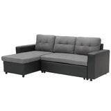 Darrahopens Furniture > Sofas Sarantino Corner Sofa Linen Lounge Couch L-shaped Modular Furniture Home Chaise Grey