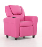 Darrahopens Furniture > Sofas Set of 2 Oliver Kids Recliner Chair Sofa Children Lounge Couch PU Armchair Pink