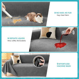 Darrahopens Furniture > Sofas > Sofa Accessories 71" x 118" Couch Protector from Cat Claws, Waterproof Couch Cover Anti Slip,Couch Cover 3 Cushion Sofa Washable,Anti-Scratch Pet Sofa Cover Heavy Duty - Dark Gray