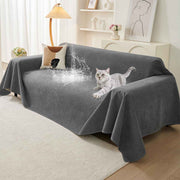 Darrahopens Furniture > Sofas > Sofa Accessories 71" x 118" Couch Protector from Cat Claws, Waterproof Couch Cover Anti Slip,Couch Cover 3 Cushion Sofa Washable,Anti-Scratch Pet Sofa Cover Heavy Duty - Dark Gray