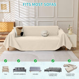 Darrahopens Furniture > Sofas > Sofa Accessories 71" x 134" Couch Protector from Cat Claws, Waterproof Couch Cover Anti Slip,Couch Cover 3 Cushion Sofa Washable,Anti-Scratch Pet Sofa Cover Heavy Duty - Beige