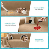 Darrahopens Furniture > Sofas > Sofa Accessories 71" x 134" Couch Protector from Cat Claws, Waterproof Couch Cover Anti Slip,Couch Cover 3 Cushion Sofa Washable,Anti-Scratch Pet Sofa Cover Heavy Duty - Brown