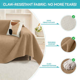 Darrahopens Furniture > Sofas > Sofa Accessories 71" x 134" Couch Protector from Cat Claws, Waterproof Couch Cover Anti Slip,Couch Cover 3 Cushion Sofa Washable,Anti-Scratch Pet Sofa Cover Heavy Duty - Brown